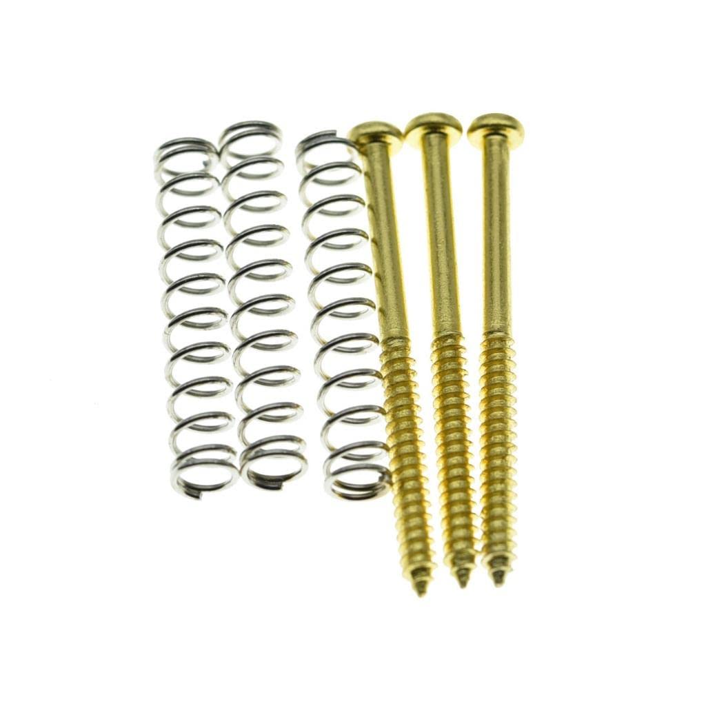 Dopro Pack of 20 Bass Guitar Pickup Mounting Screws Pickup Springs for Precision P Bass or J Bass or P90 Soap Bar Pickups Gold